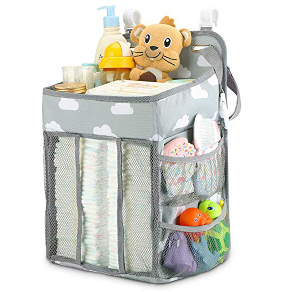 Baby Crib Hanging Storage Bag – Multifunctional Organizer for Nursery & Travel Convenience