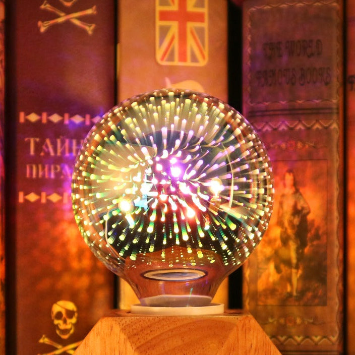 Christmas Fireworks Light Bulb – 3D LED Decorative Lamp for Festive Home Decoration