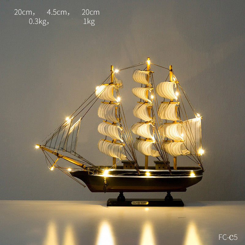 Coastal Sailing Home Decor – Creative Craft Ornament for Modern Interior Design