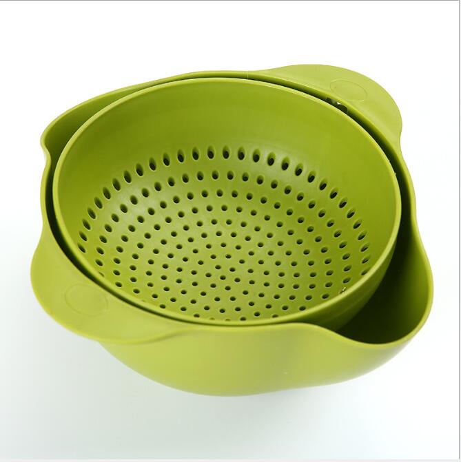 Plastic Kitchen Drain Basket – Multi-Use Rice Washer & Fruit Washing Bowl
