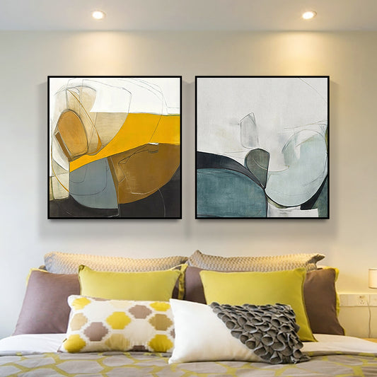 Minimalist Abstract Bedroom Decor - for cozy spaces & aesthetic decoration