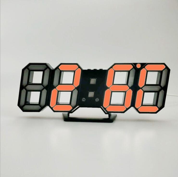 Modern 3D LED Digital Wall Clock – Minimalist Home & Office Decor