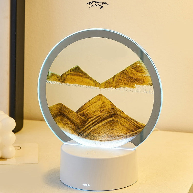 Aesthetic Quicksand Lamp LED Ambient Mood Light – Modern Decorative Desk Lamp for Bedroom & Living Room