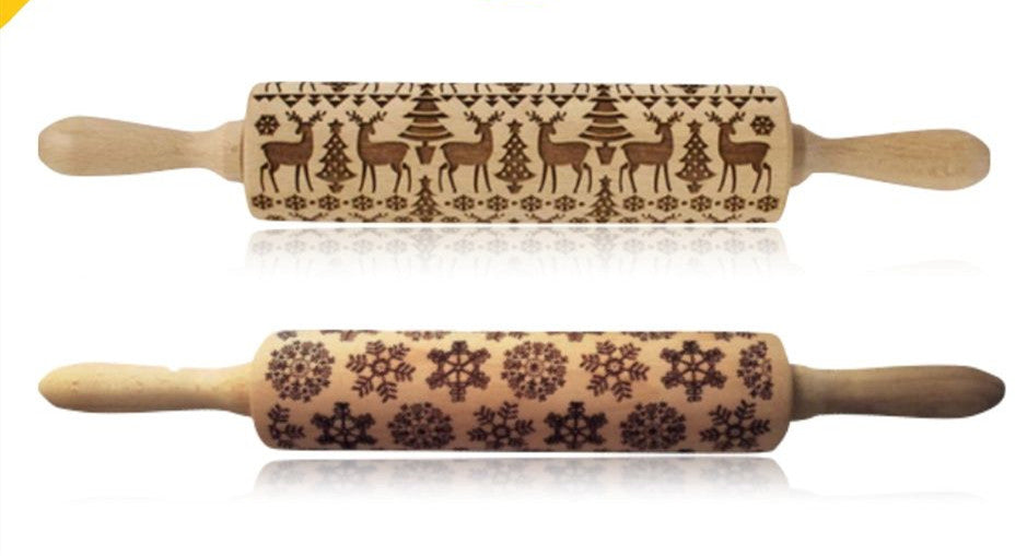 Make Festive Cookies with Christmas Embossed Rolling Pin