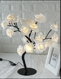Romantic LED Rose Tree Light – Aesthetic Bedside Table Lamp for Cozy Bedroom Decor