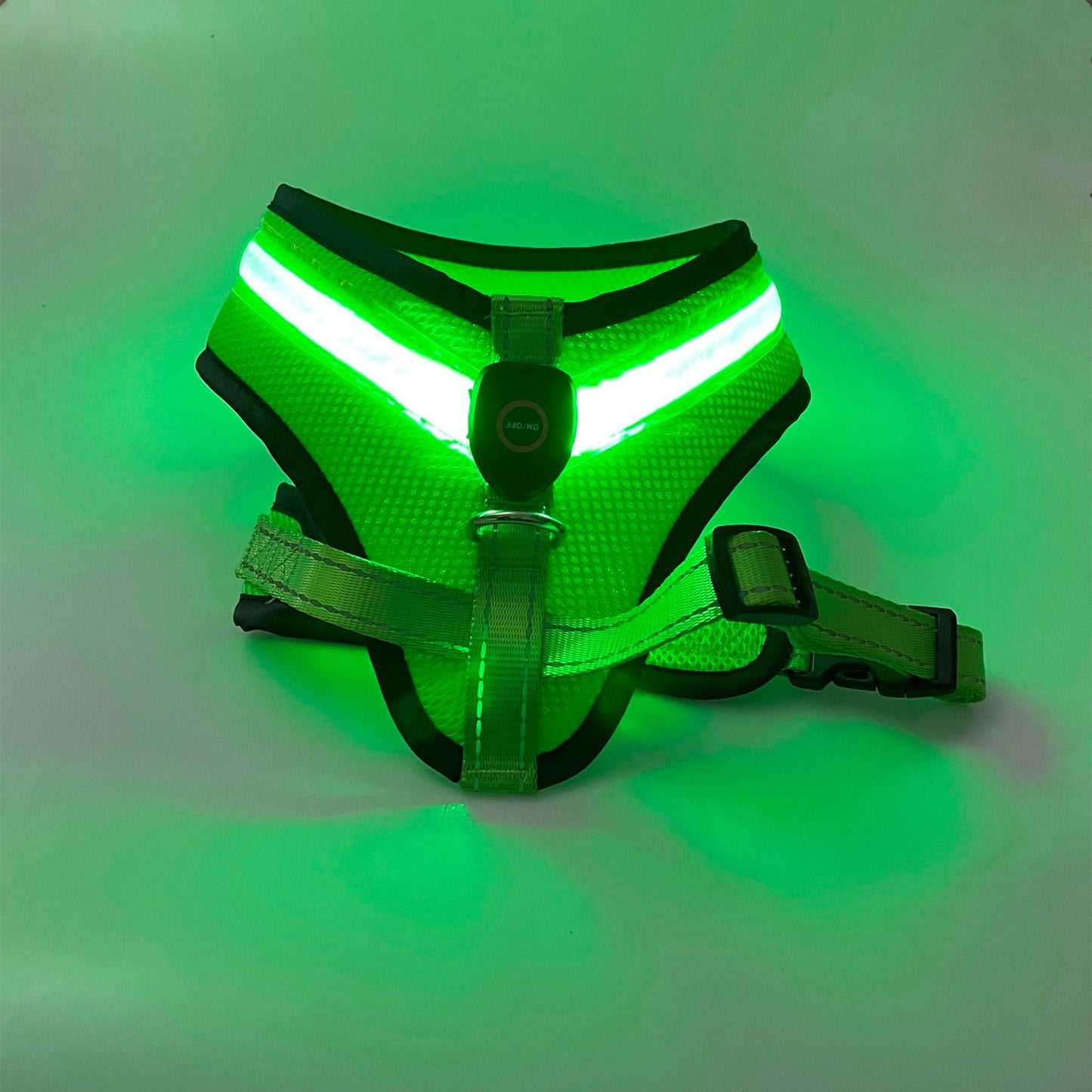 Reflective LED Dog Harness – Night Safety Light Up Vest for Dogs