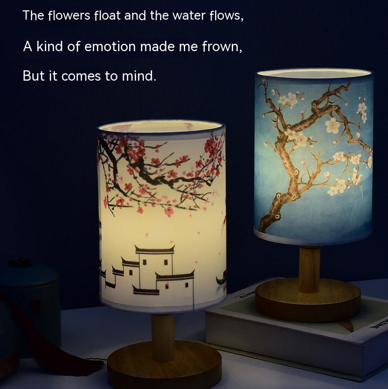 Cozy LED Table Lamp for Bedroom – Chinese Style Bedside Night Light Decor