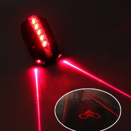 Bicycle Laser Projection Taillight LED – USB Rechargeable Bike Rear Safety Light