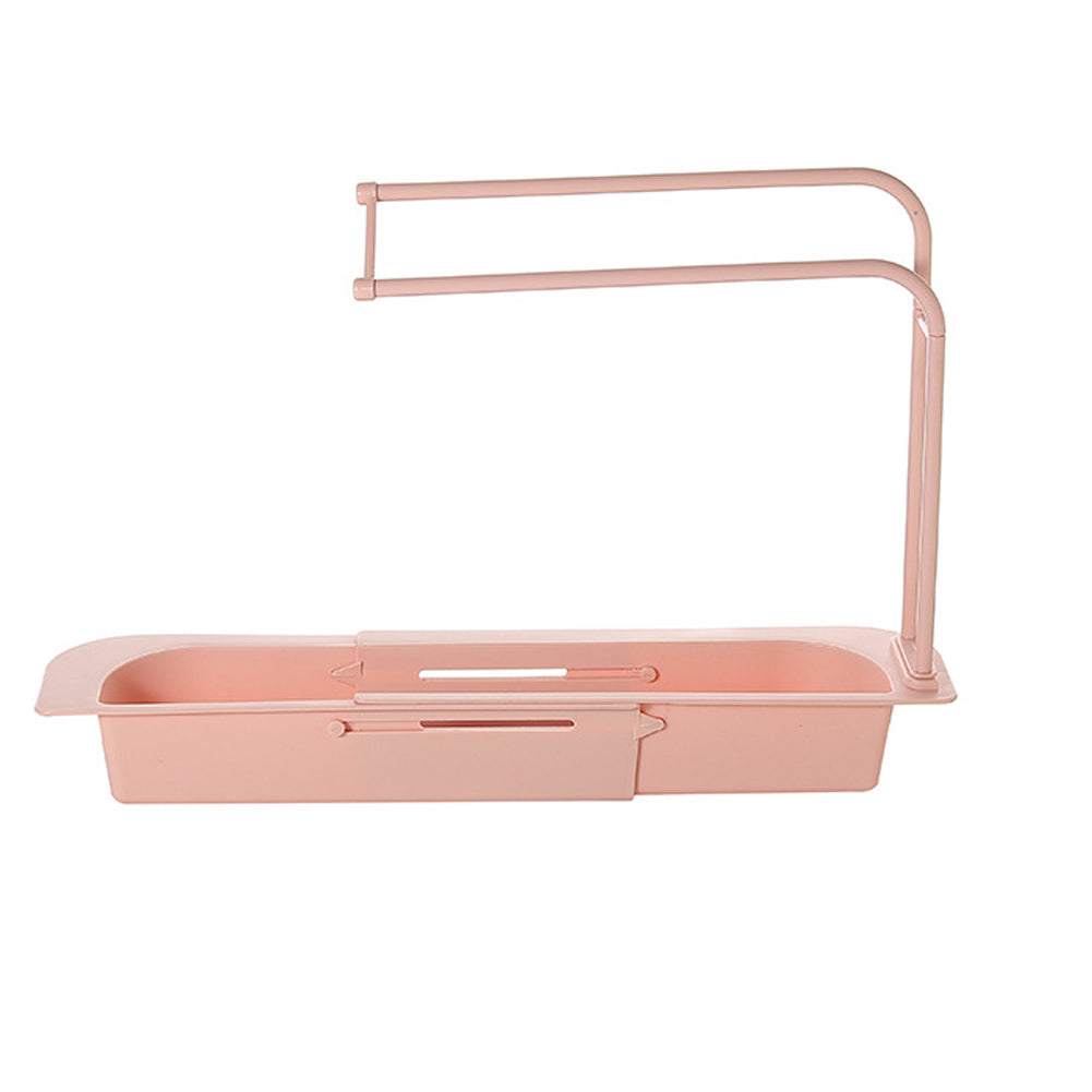 Space-Saving Sink Rack Holder – Telescopic Adjustable Kitchen Storage Organizer for Cleaning Supplies