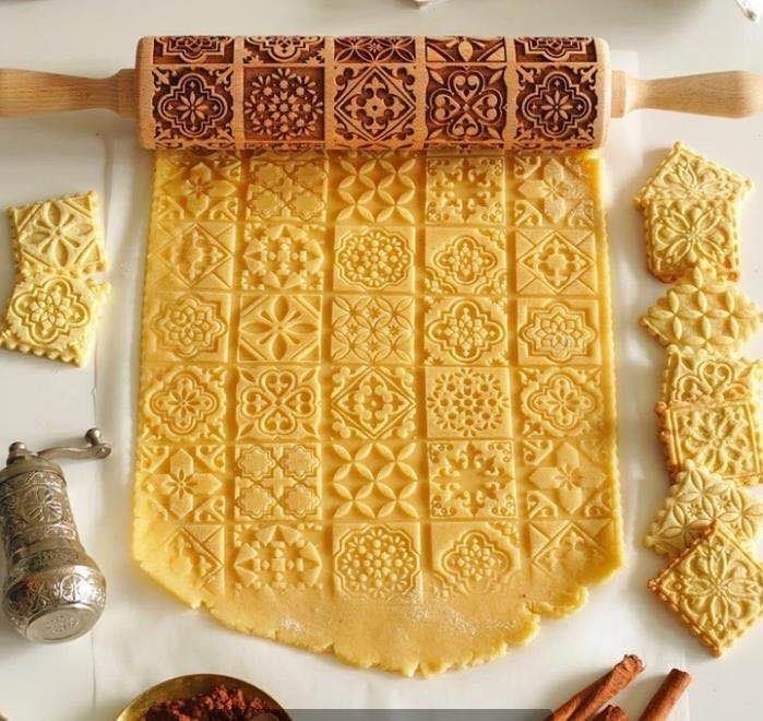 Make Festive Cookies with Christmas Embossed Rolling Pin