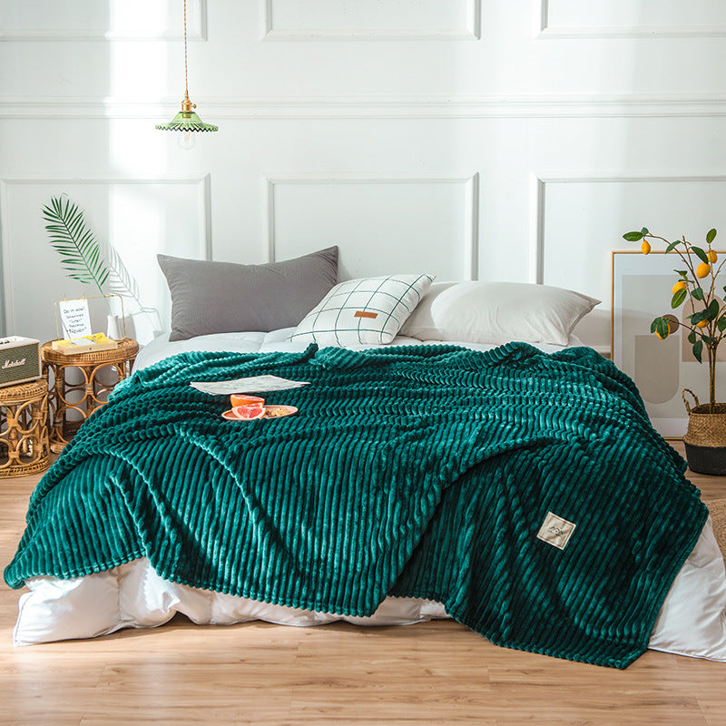 Soft Cozy Flannel Blanket Solid – Warm Fleece Throw for Bedroom Sofa