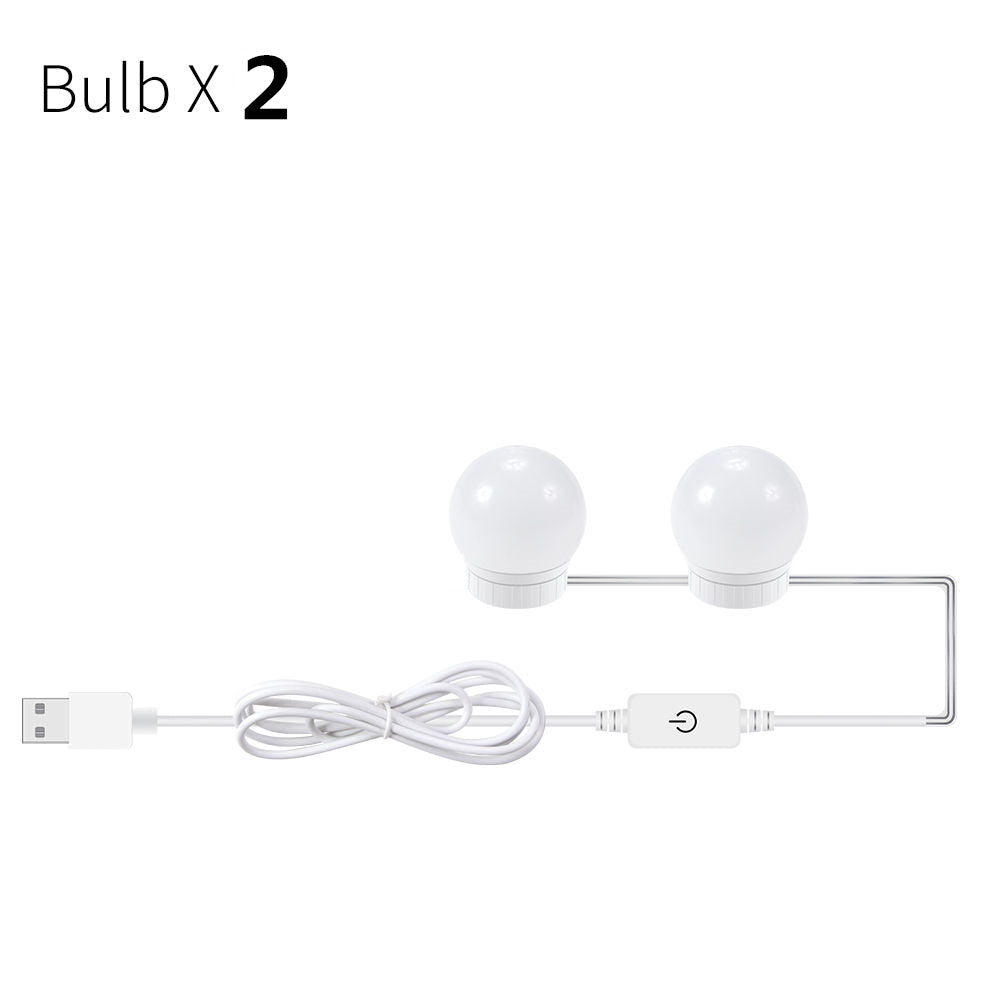 Dimmable USB LED Mirror Light Bulb – Touch Control Makeup Vanity Lamp