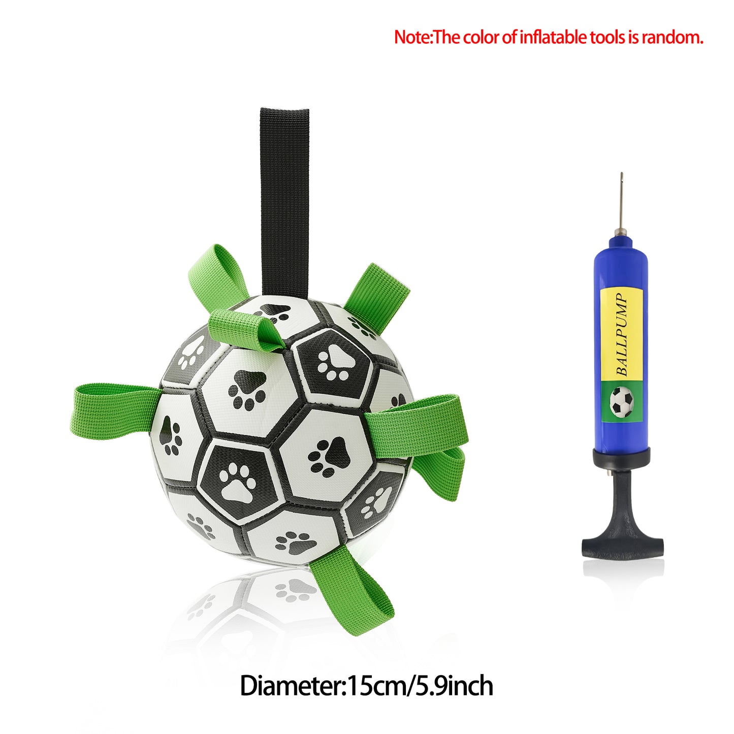 Interactive Dog Fetch Ball – Tough Soccer Toy for Training, Exercise & Outdoor Fun