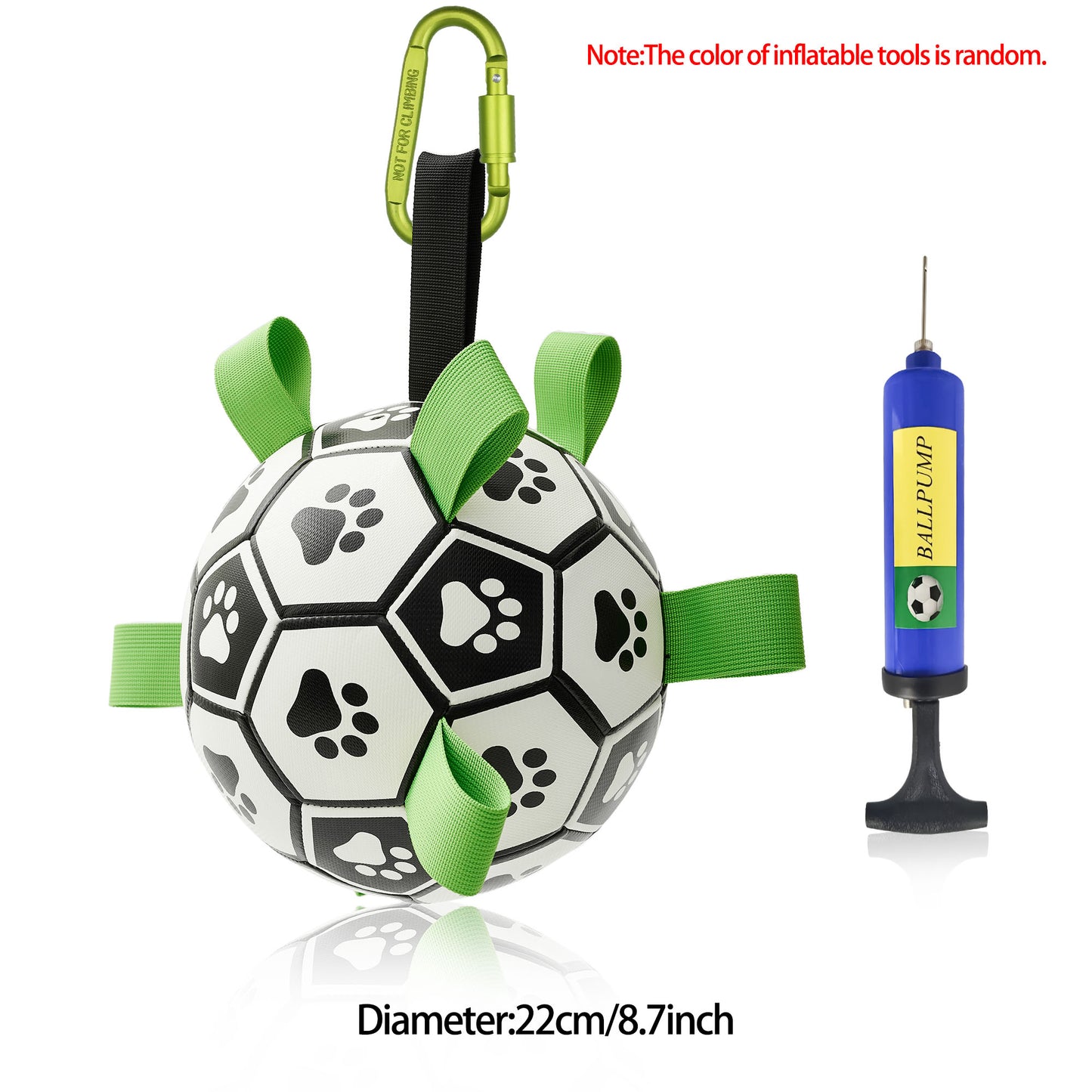 Interactive Dog Fetch Ball – Tough Soccer Toy for Training, Exercise & Outdoor Fun
