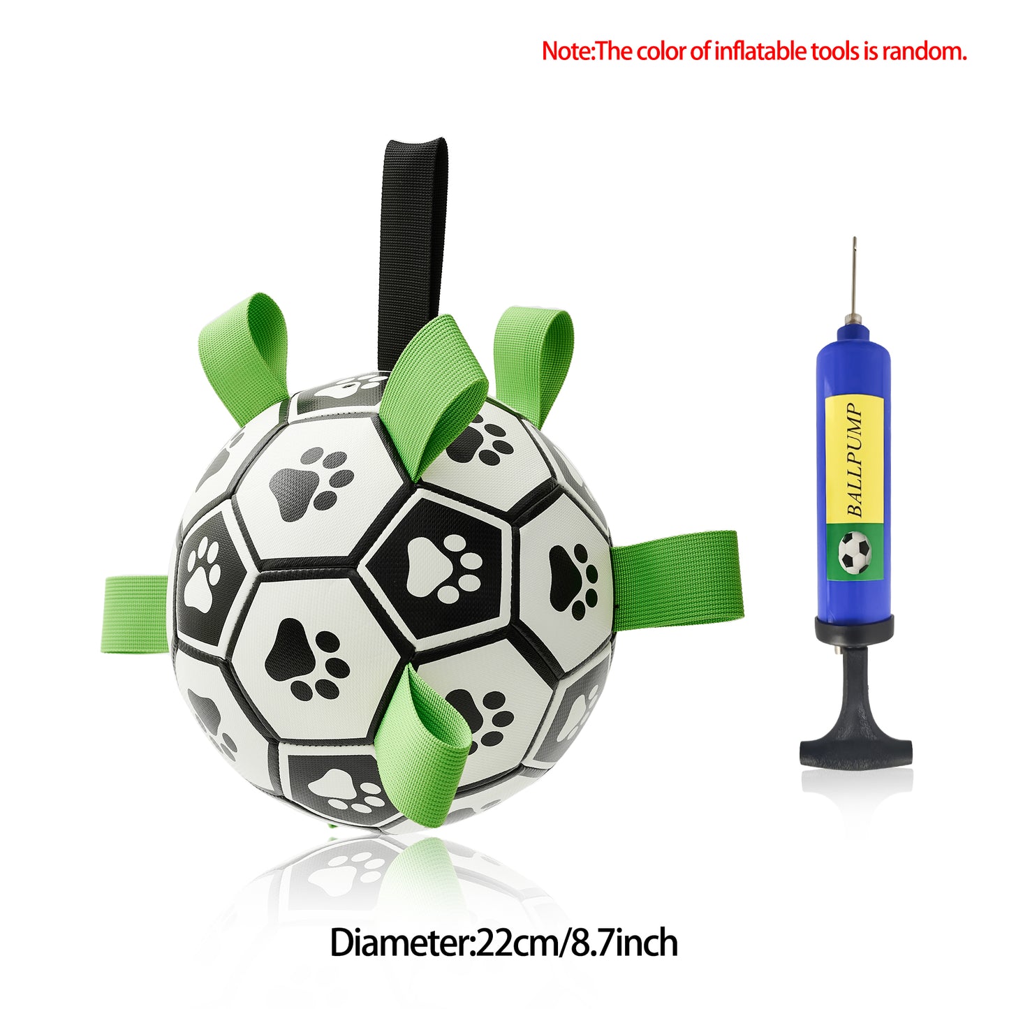 Interactive Dog Fetch Ball – Tough Soccer Toy for Training, Exercise & Outdoor Fun