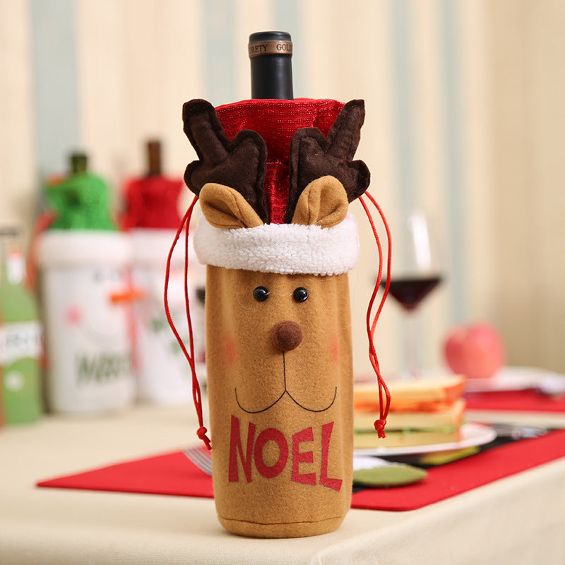 Christmas Wine Bottle Covers for Holiday Cheer