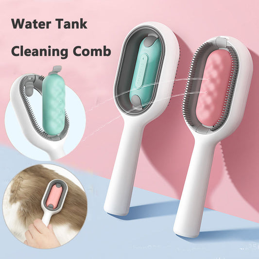 Cat Grooming Brush with Water Spray – 4-in-1 Dog & Cat Deshedding Hair Removal Comb