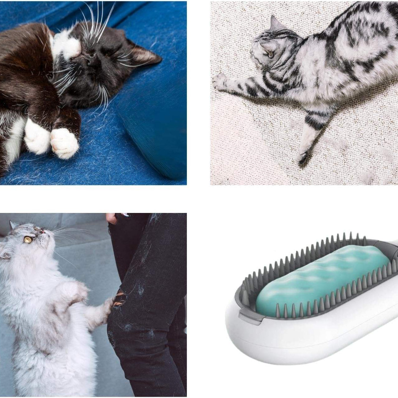 Cat Grooming Brush with Water Spray – 4-in-1 Dog & Cat Deshedding Hair Removal Comb