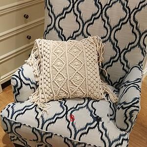 Rustic Chic Bohemian Macramé Cotton Pillowcase