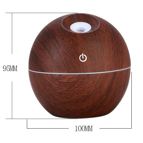 Essential Oil Diffuser Humidifier USB – Ultrasonic Air Purifier with 7-Color LED Night Light