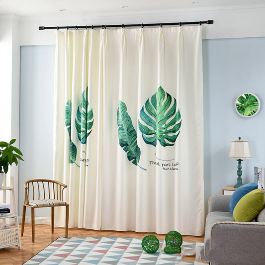 Banana Leaf Window Curtain – Modern Tropical Decor