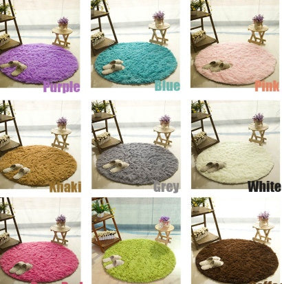 Cozy Fluffy Area Rug – Round Faux Fur Carpet for Living Room & Bedroom