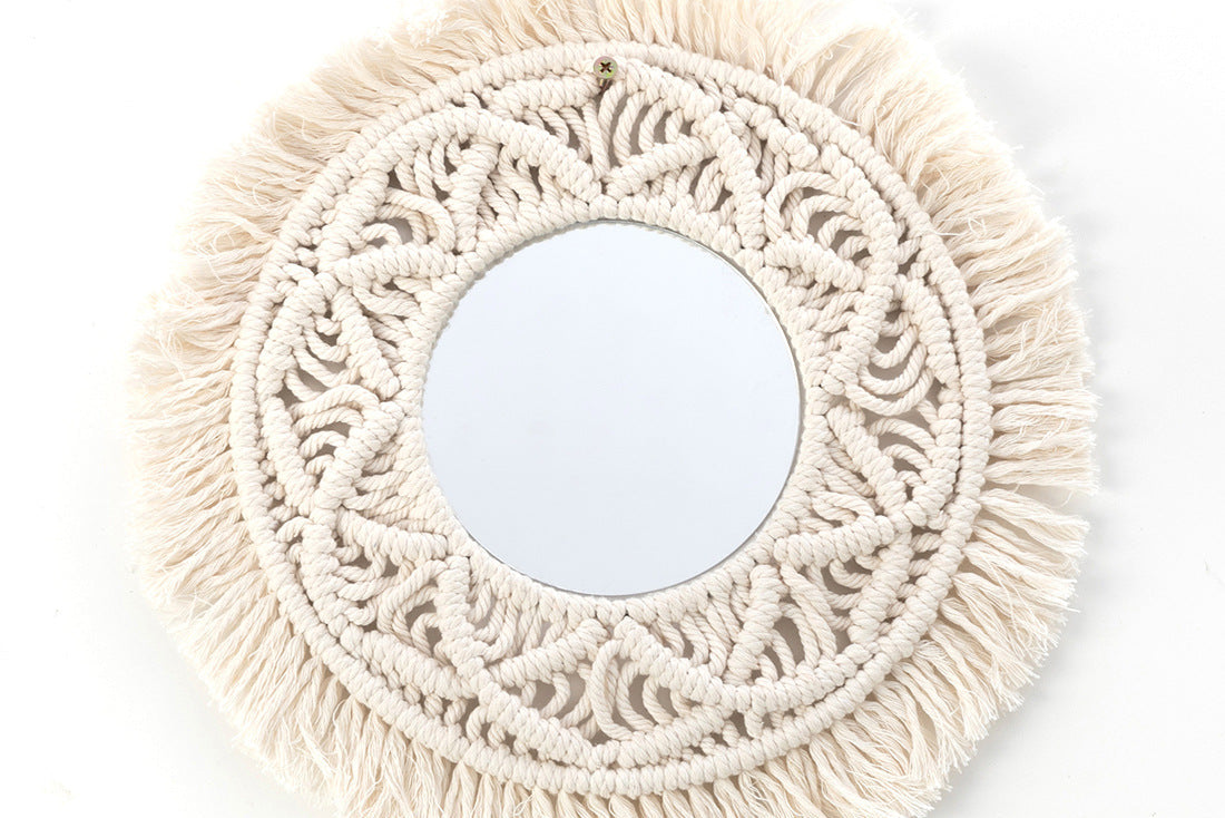 Boho Mirror Wall Tapestry – Aesthetic Vanity Decor for Bedroom, Dorm & Home Styling