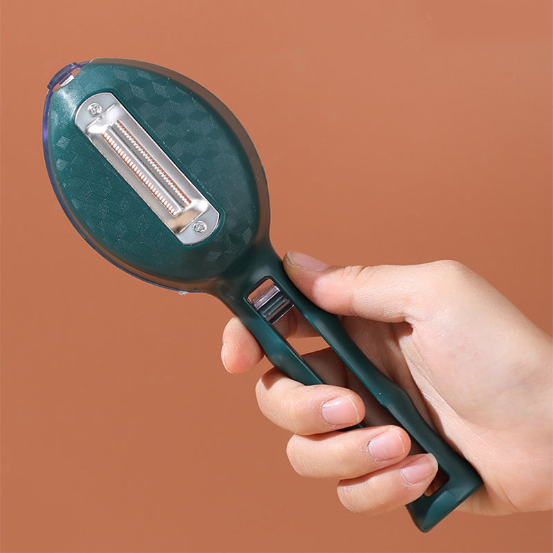 All-in-One Kitchen Peeler – Fruit, Potato & Veggie Peeling Tool with Safety Lid