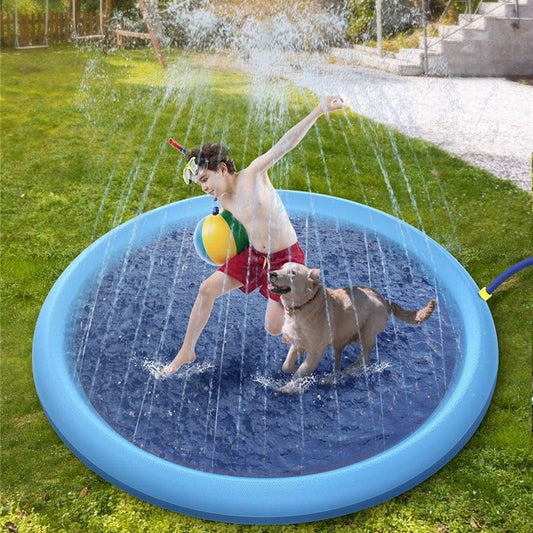 Non-Slip Splash Pad for Kids & Pets – Backyard Water Play Mat