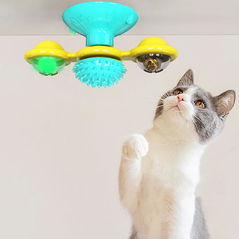 Interactive Cat Scratching Windmill – Teeth Cleaning & Play Pet Toy