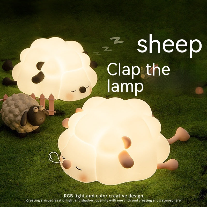 Rechargeable Sheep Night Light for Children - adorable cartoon design for bedroom