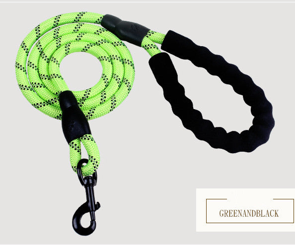 Adjustable Reflective Dog Leash – Durable Nylon Lead for Safe Night Walking