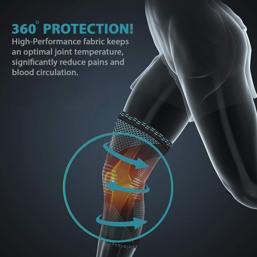 High Elastic Sports Knee Pads | Knitted Knee Support Brace for Running, Training & Active Sports