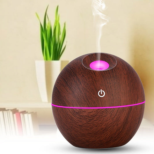Essential Oil Diffuser Humidifier USB – Ultrasonic Air Purifier with 7-Color LED Night Light