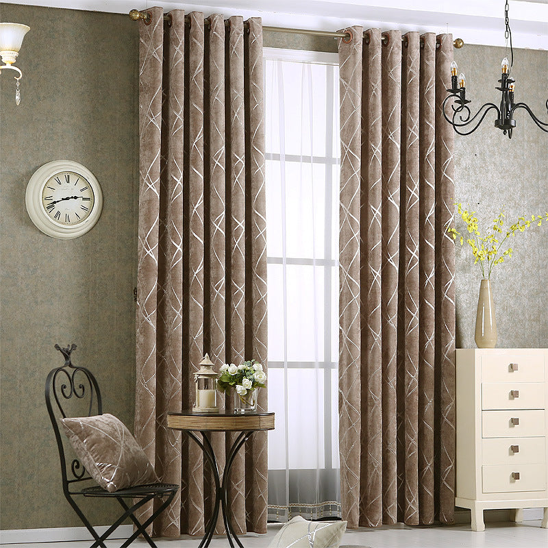 Luxury Chenille Blackout Curtains – Modern Solid Color Window Panels for Living Room