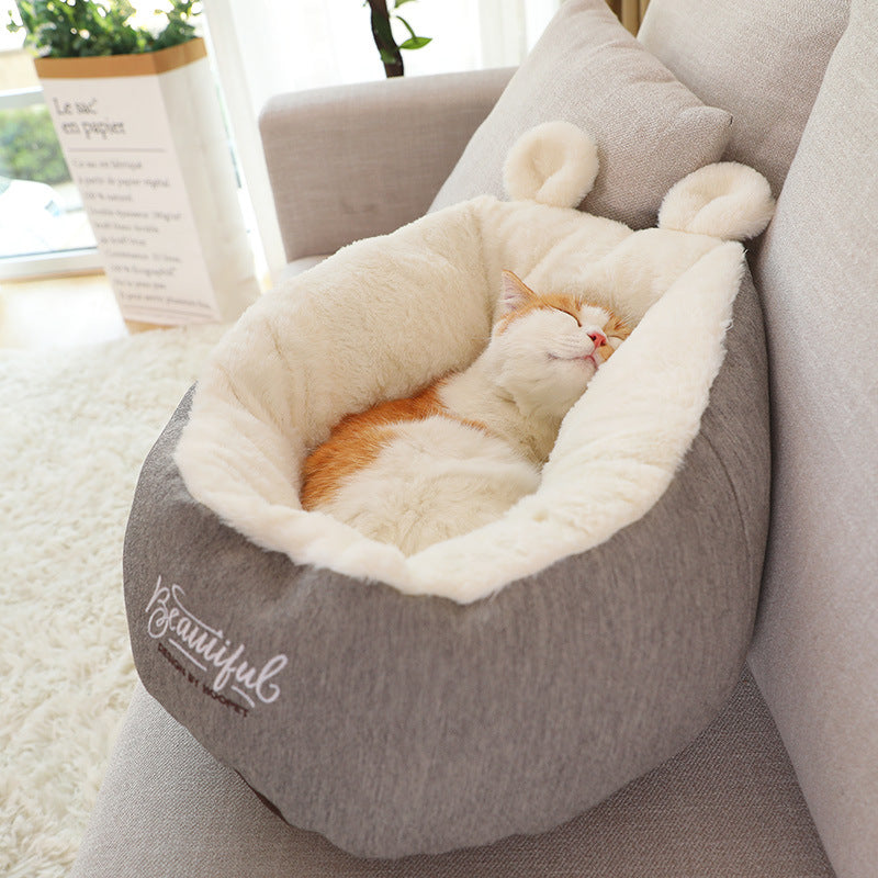 Warm Plush Dog Bed Sleeping Bag – Cozy Anti-Stress Pet Cushion