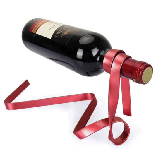 Floating Wine Rack Holder – Magic Ribbon Bottle Stand for Bar & Table Decor