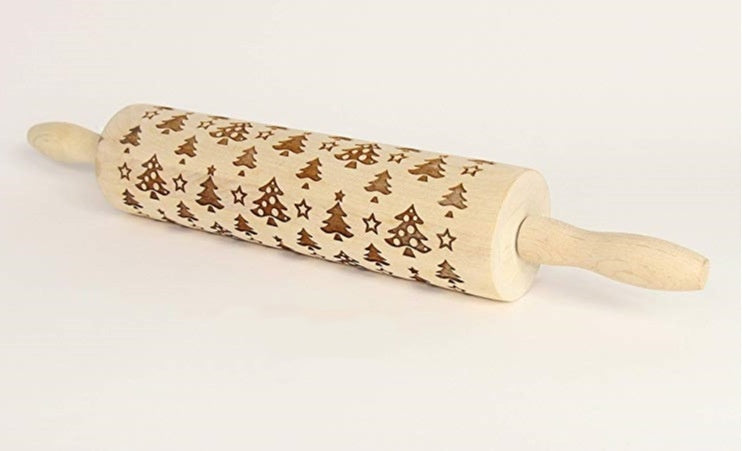 Make Festive Cookies with Christmas Embossed Rolling Pin