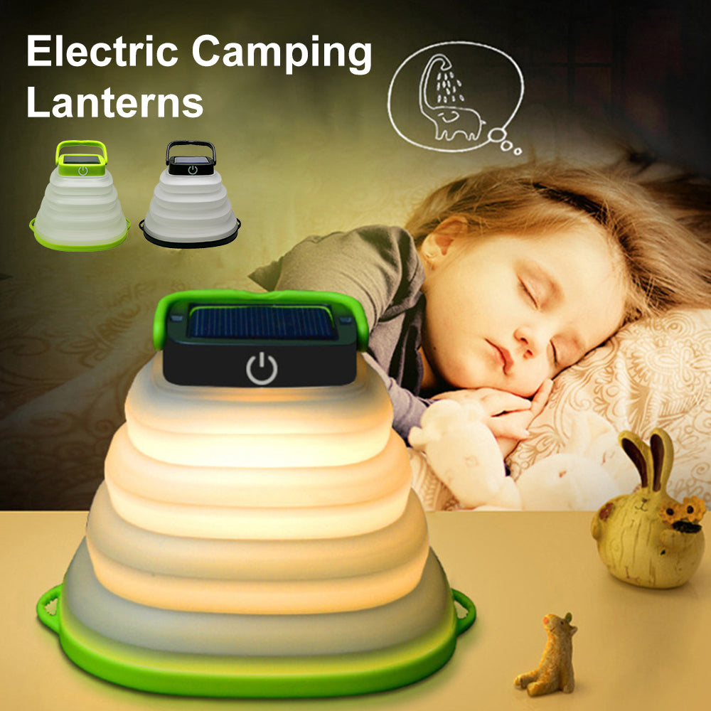 Solar Camping Lantern Collapsible LED Light – Outdoor Tent Lamp