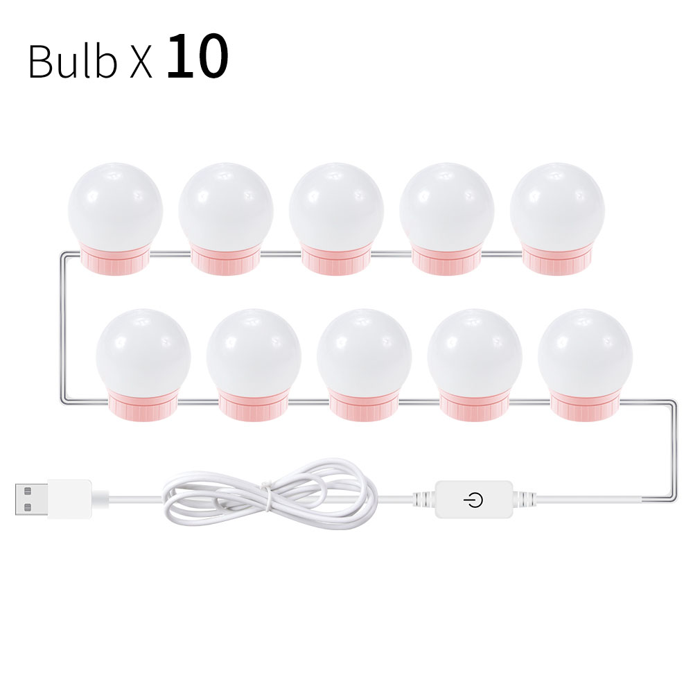 Dimmable USB LED Mirror Light Bulb – Touch Control Makeup Vanity Lamp