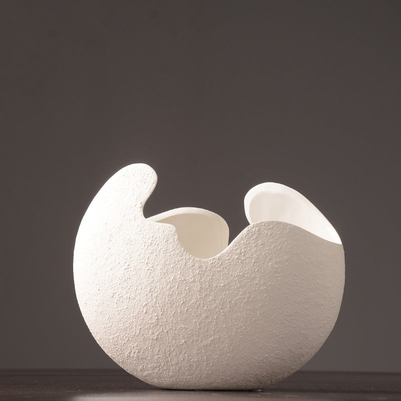 Simple Nordic White Ceramic Vase – Luxury Minimalist Home Decoration for Cozy Modern Homes