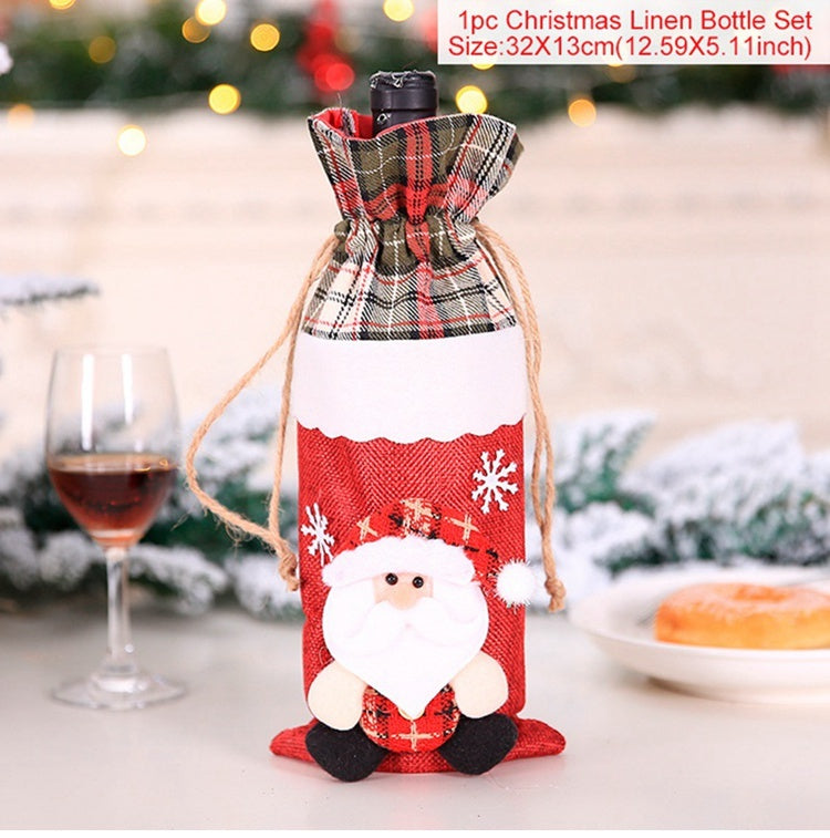 Christmas Wine Bottle Covers for Holiday Cheer