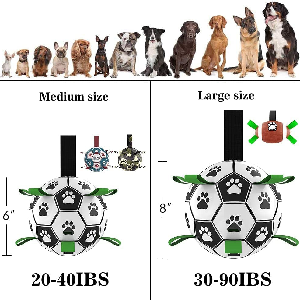Interactive Dog Fetch Ball – Tough Soccer Toy for Training, Exercise & Outdoor Fun