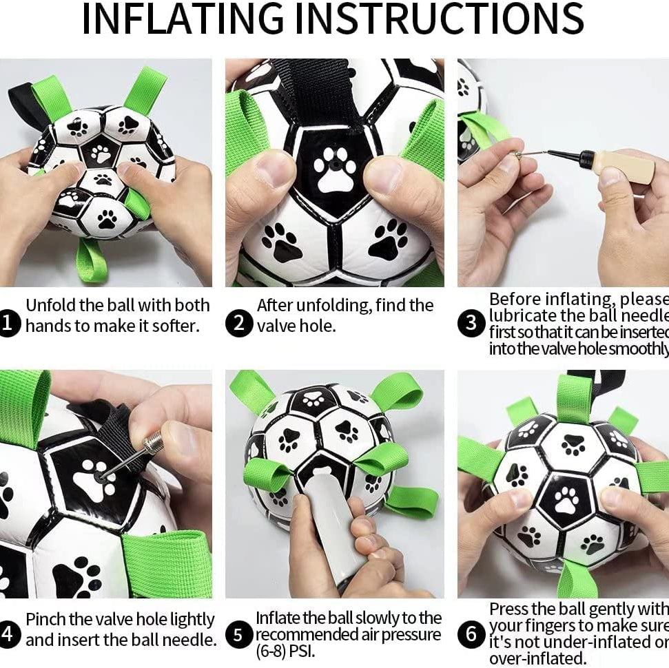Interactive Dog Fetch Ball – Tough Soccer Toy for Training, Exercise & Outdoor Fun
