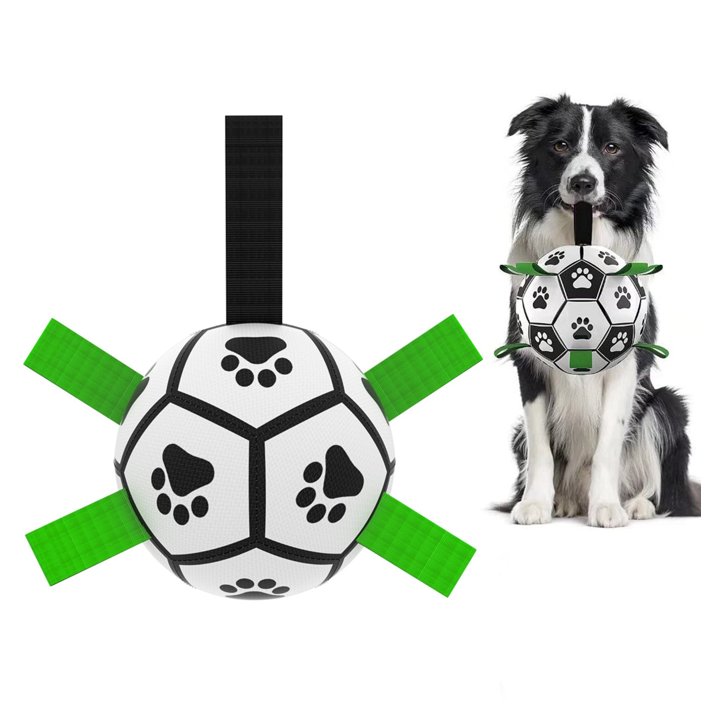 Interactive Dog Fetch Ball – Tough Soccer Toy for Training, Exercise & Outdoor Fun