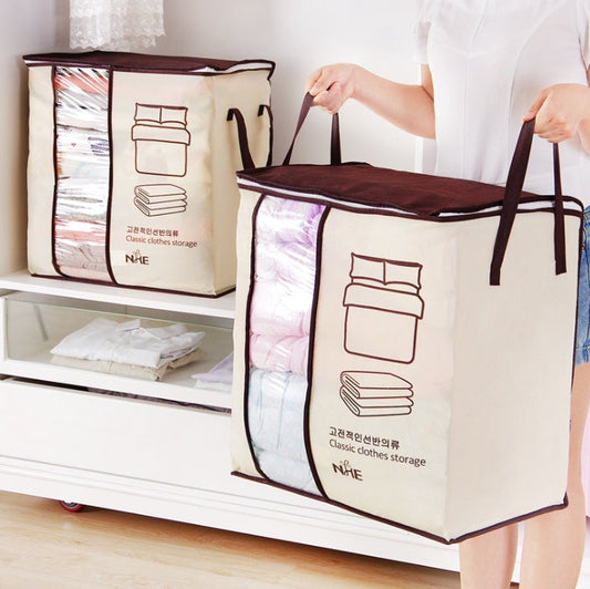 Foldable Closet Storage Box Organizer – Under Bed Clothes & Bedding Space Saver Bag
