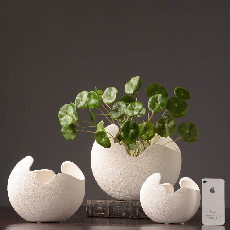 Simple Nordic White Ceramic Vase – Luxury Minimalist Home Decoration for Cozy Modern Homes