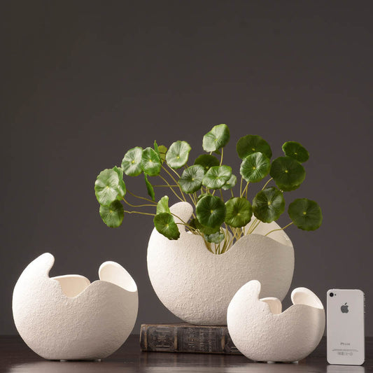 Simple Nordic White Ceramic Vase – Luxury Minimalist Home Decoration for Cozy Modern Homes