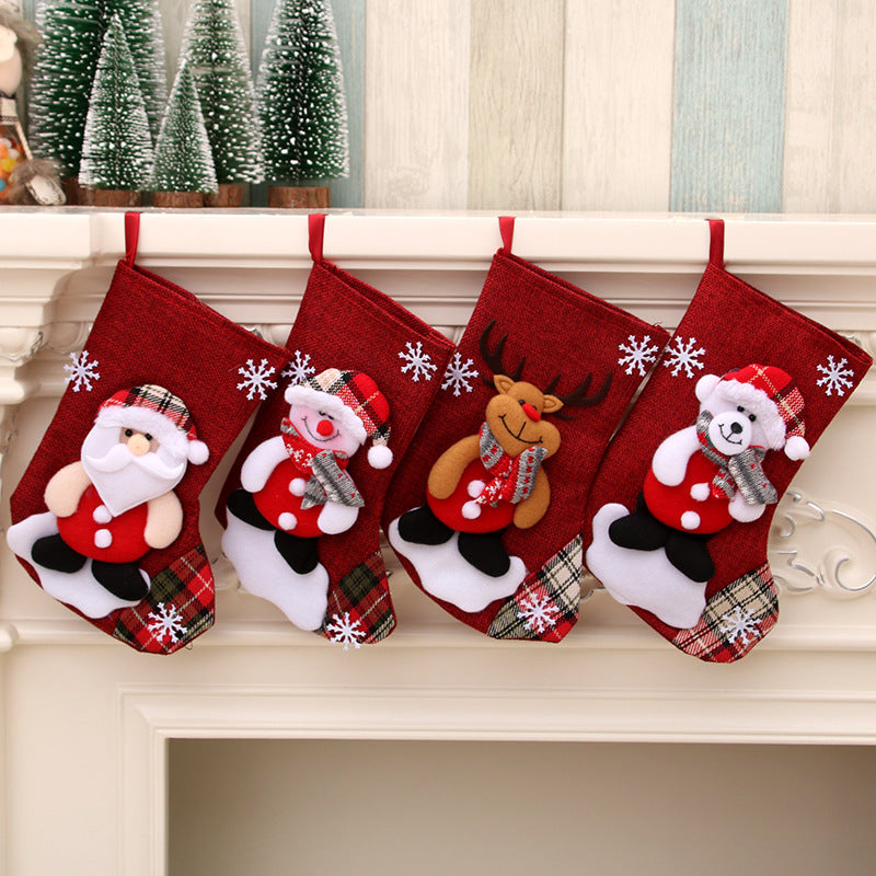 Christmas Gift Sack Hanging Stockings – Decorative Santa Bag for Xmas Tree & Party Supplies