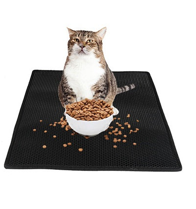Easy Clean Cat Litter Mat – Double Layer Honeycomb Waterproof Pad for Litter Control